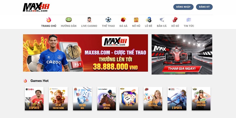 Giao diện MAX88 trực quan và thân thiện với hội viên Giao diện MAX88 trực quan và thân thiện với hội viên